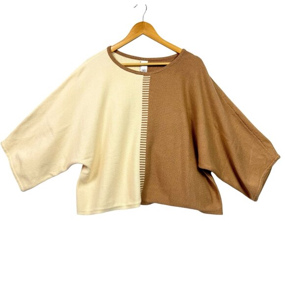 MarlaWynne Sweaters - Wynne Layers Colorblocked Knit Sweater Boxy Oversized US Size 1X